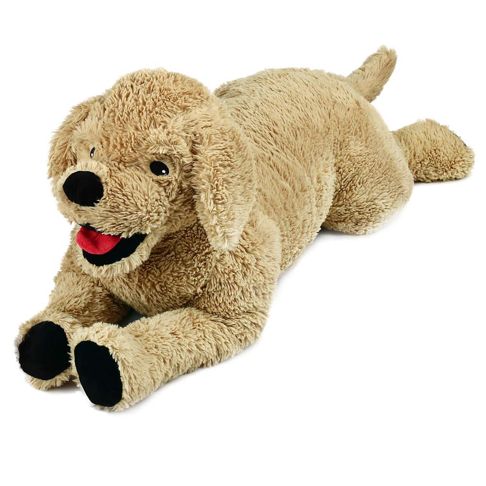Lotfancy Dog Stuffed Animals, 26'' Cuddly Golden Retriever Stuffed Animals, Dog Plush Toy, Large Stuffed Dog, Beige