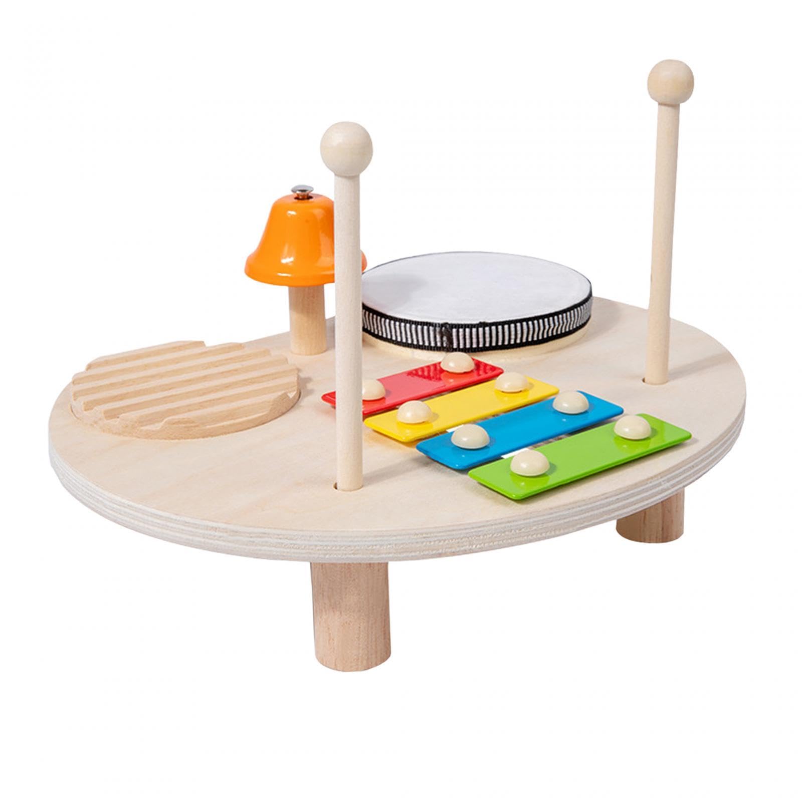 Ubervia Kids Drum Set Wooden Xylophone Baby Musical Toy For Kids Girls Age 2 3 4 5 6