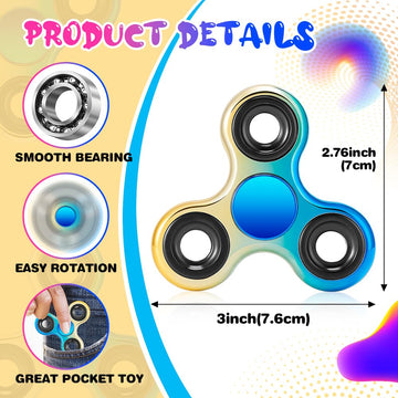 Fidget Spinner 2 Pack, Stress Reduction And Anxiety Relief Hand Spinner Ultra Stainless Steel Bearing, Best Autism Finger Spinne
