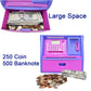 Atmbnk Interactive Atm Piggy Bank For Kids, Safe Money Saving Toy With Password Protection, Coin Recognition, Bill Insertion, For Boys And Girls Aged 5-12 (Purple)