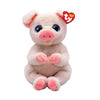 Ty Beanie Bellie Pink Pig Plush Toy - 6" Polyester Stuffed Animal, Model 41057