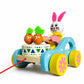 Tultu Toyz Wooden Drum Musical Pull Along, Baby Early Walking Rope Toy, Vehicle For Babies, Wood, Multi Color (Pack Of 1) (Bunny