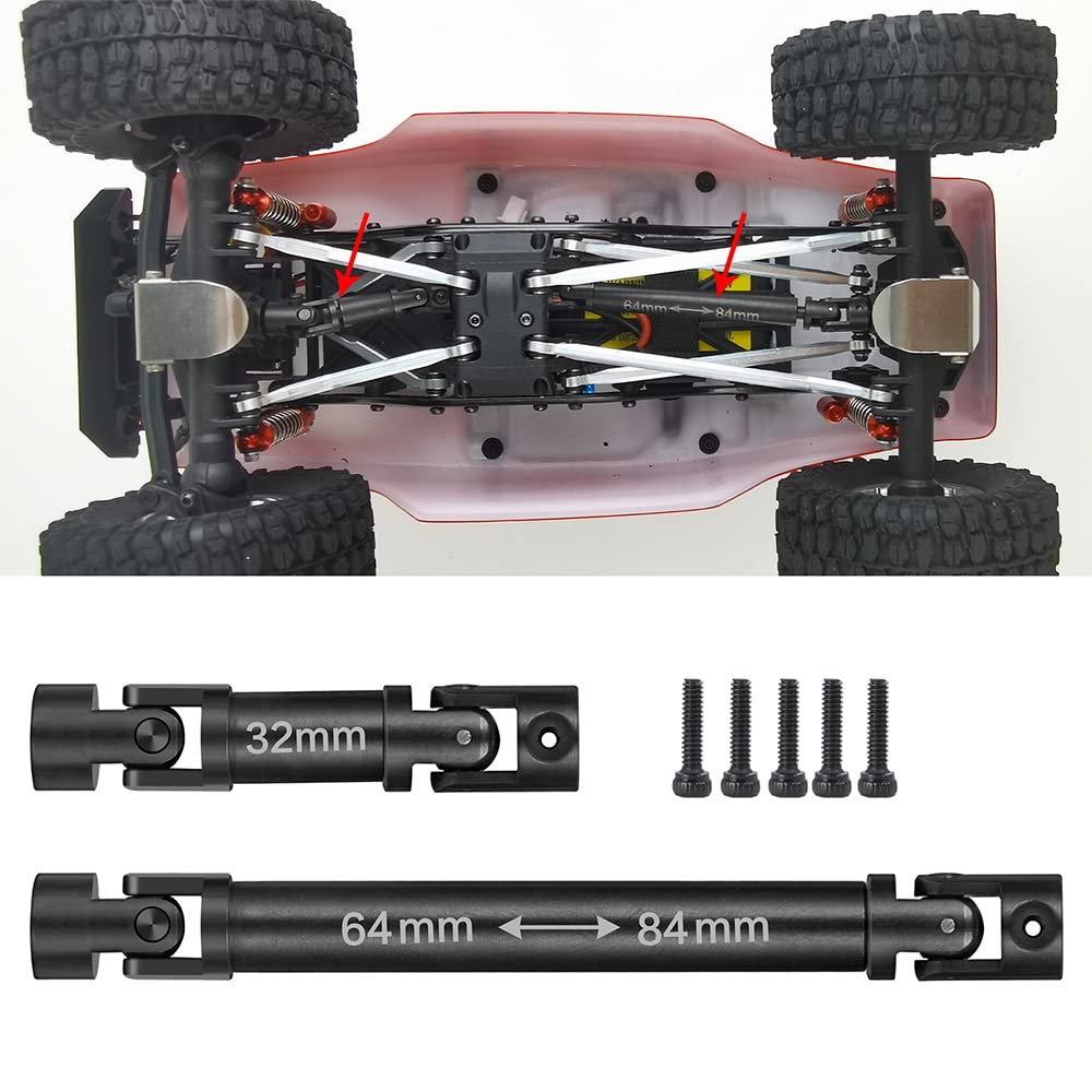Steel Drive Shaft Cvd 64+32Mm Transmission Shaft Upgrades For 1:24Th Axial Scx24 90081 Axi00001 Axi00002 Rc Crawler Car Accessor