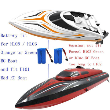 Blomiky 2 Pack H101 7.4V 2S 15C 1500mAh Battery with SM 2P Plug and USB Charger Cable for H105 H103 H101 Remote Control RC Boat