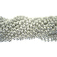 Mardi Gras Spot 33 Inch 07mm Round Metallic Silver Mardi Gras Beads-6 Dozen (72 Necklaces)