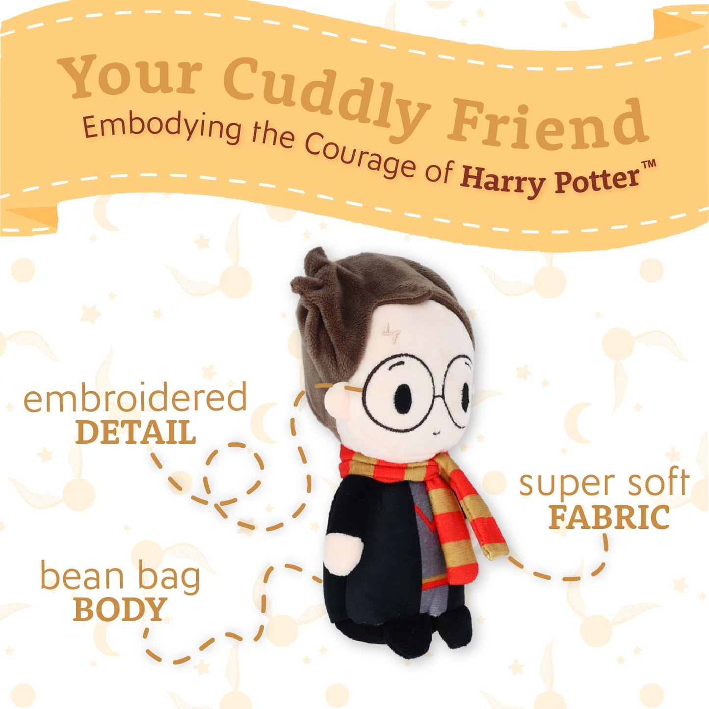 Kids Preferred Harry Potter Soft Huggable Stuffed Animal Cute Plush Toy For Toddler Boys And Girls, Gift For Kids, 6 Inches