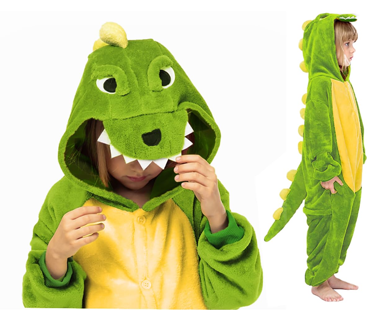 Seawhisper Baby Dinosaur Costume 18-24 Months Toddler Boy Halloween Costumes Warm Green