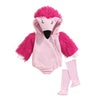 Doisbetthsay Baby Boy Girl Halloween Costume Flannel Romper Animal Onesie Hooded Cartoon Outfit Suit Halloween Dress Up (Rose Fl