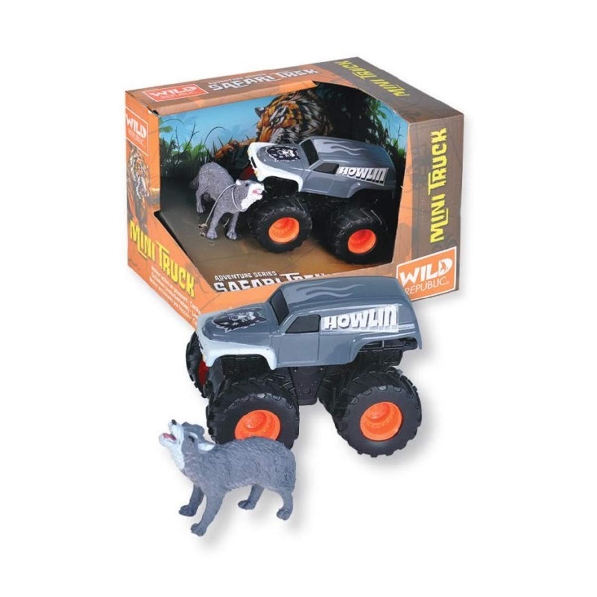 Wild Republic Wolf And Truck, Adventure Gifts For Kids, Imaginative Play Toy, 4'