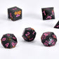 Core-Wrapped Dragon & Dungeon Dice - Heart, Skull, Pumpkin, D20, W20, Sharp Corners, Polyhedral Role Playing Gaming Dice