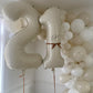 Paticool 40 Inch Beige Number Balloon 1, Large Cream Number Foil Mylar Balloons For Birthday Party Celebration Decorations Suppl