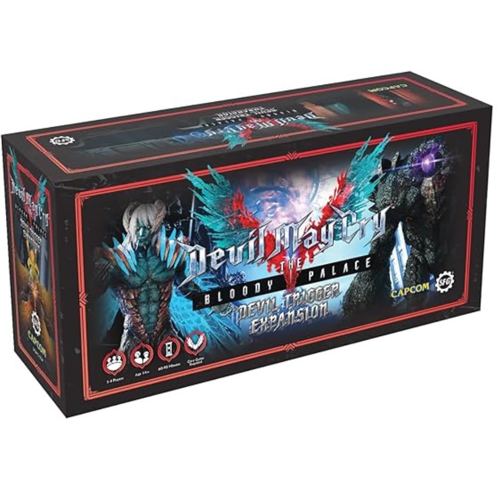 Steamforged Games Devil May Cry Board Game Devil Trigger Expansion - One Size, Dark with Red, Blue, Green Accents, Model SFDMC-004