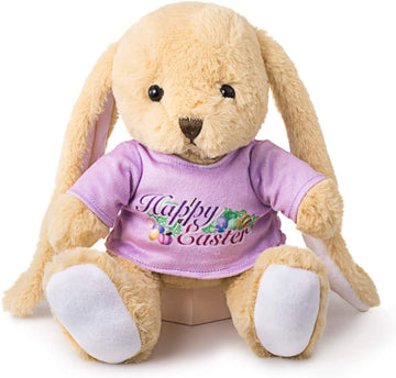 Oukiwi Easter Bunny Rabbit Stuffed Animal Plush Toy 10 Inches Best Gifts For Babies Kids Boys Girls (Purple)