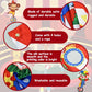 TONIFUL Carnival Toss Game Banner, 4 Bean Bags, 6 Holes, Polyester, Multiple Colors, Indoor/Outdoor Fun for Kids and Adults