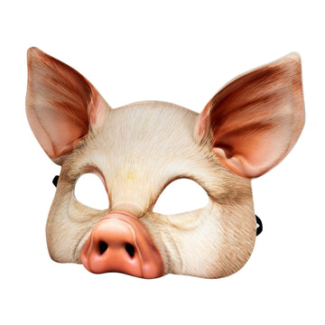 Dzrige Halloween Pig Mask Scary Half Face Pig Mask for Halloween Masquerade Carnival Tricky Party Cosplay Props