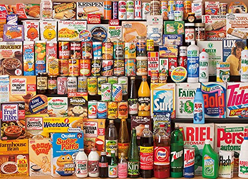 1980S Shopping Basket 1000 Piece Jigsaw Puzzle | Sustainable Puzzle For Adults | Premium 100% Recycled Board | Great Gift For Adults | Gibsons Games