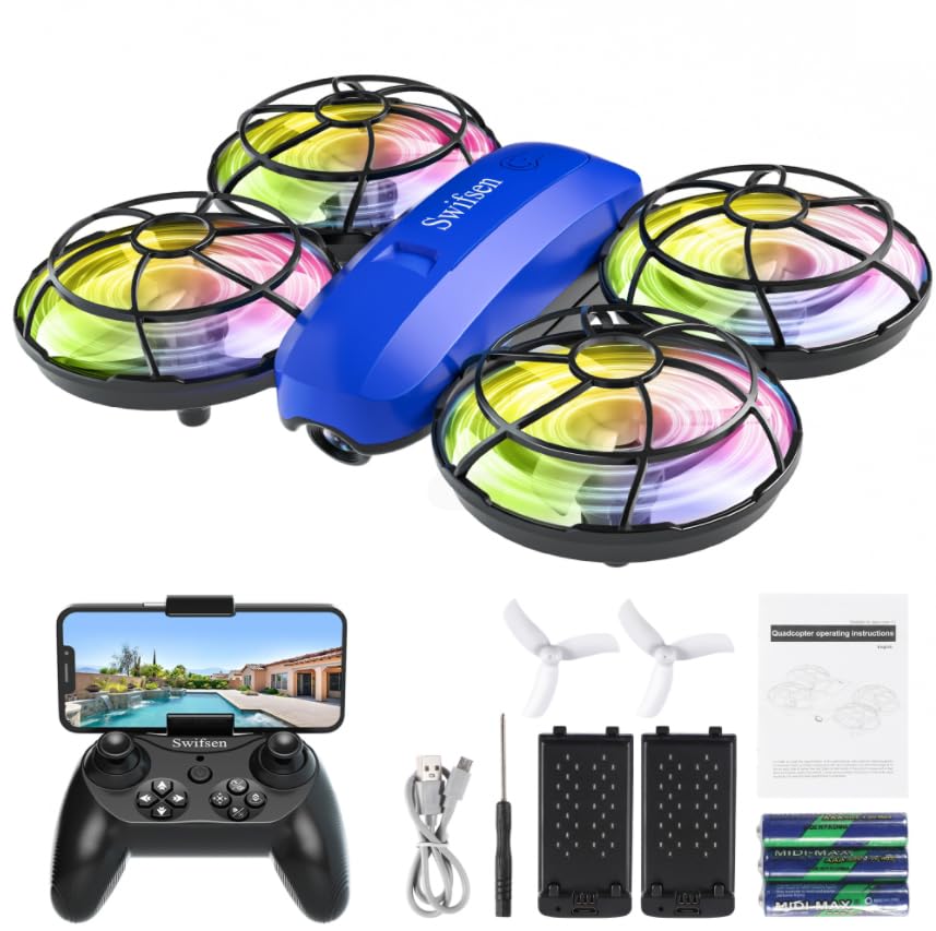 Swifsen Drone With Camera For Kids And Beginner,Birthday Gift Toy For Boys And Girl,Indoor Quadcopter Plane For Boy,Small Helico