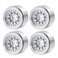 RCLIONS 4pcs/1set Aluminum 1'' Micro Beadlock Wheels Rims for All 1:24 Scale Axial SCX24 Deadbolt RC Crawler Car Upgrades Access