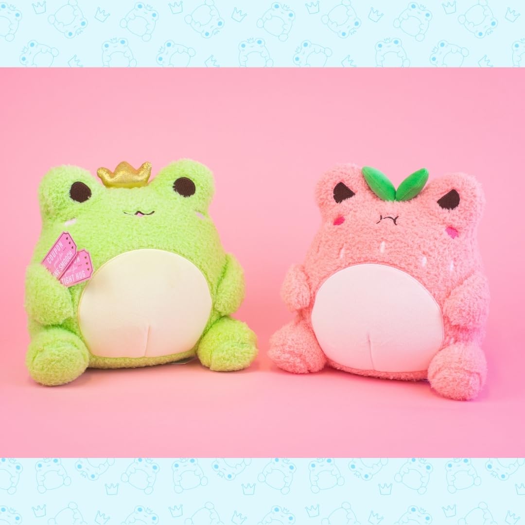 Cuddle Barn PlushGoals - Wawa The Prince Super Soft Cute Kawaii Froggie Collectible Stuffed Animal Plush Toy, 9 inches