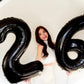60 Balloon Number, Black Number 60Th Birthday Balloons 40 Inch, 60 Years Old Black Birthday Decorations For Men Women, 60Th Anni