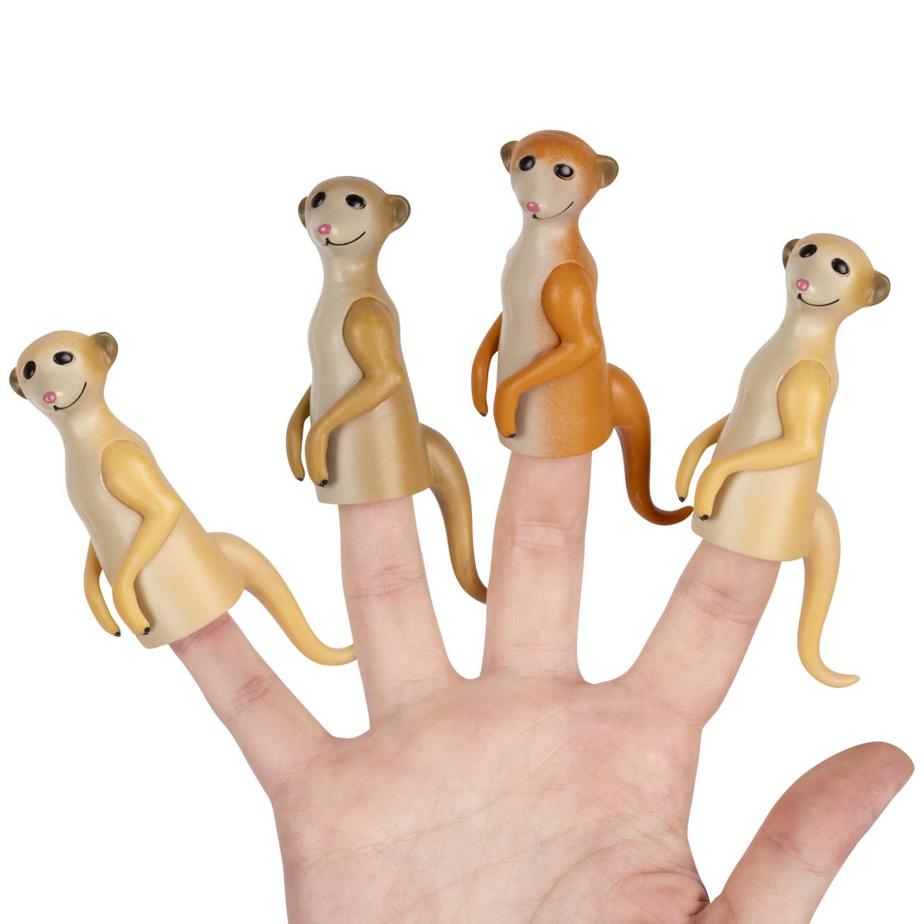 Mcphee Accoutrements Archie Soft Vinyl Finger Meerkats Finger Puppets