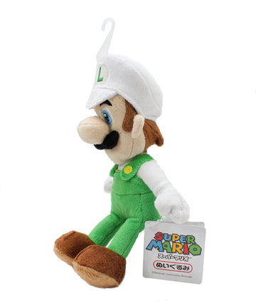 Sanei Officially Licensed Super Mario Plush 9'' Fire Luigi Japanese Import