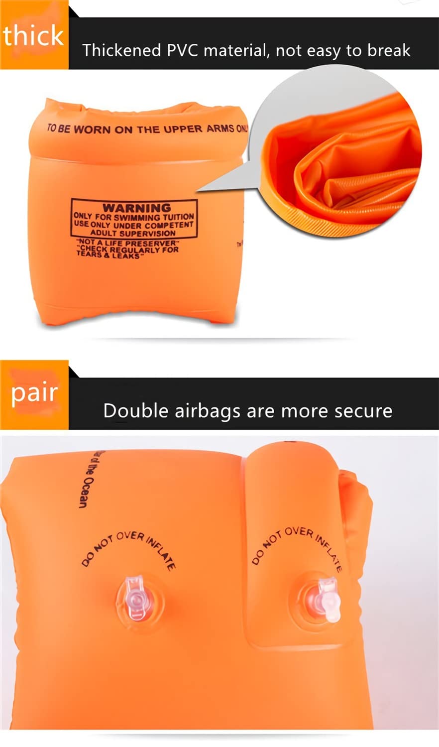 JWCBDY Kids mature-themed Swimming Arm Float Rings (8Pack) with Inflatable Pump  Children PVC Arm Floaties Inflatable Swim Arm Bands Floater Sleeves Swimming Rings