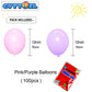 Cyttokl Pink And Purple Balloons 12 Inch 100 Pack Matte Light Pink Purple Latex Helium Balloons For Birthday Wedding Baby Shower
