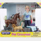 Breyer Freedom Series (Classics) Pet Groomer Doll & Animals Set | 10 Piece Playset With 6' Fully Articulated Rider Doll | 1:12 Scale