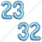 Goer Number 23 Balloons For 23Rd Birthday Party Decorations,42 Inch Jumbo Foil Helium 32 Balloons For 32Nd Birthday Party Decoration (Light Blue)