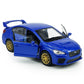 Impreza WRX STI Toy Car Racing Sports Diecast Model Car 1/36 Scale Metal Pull Back Vehicle, Doors Open, Zinc Alloy Casting, Boys
