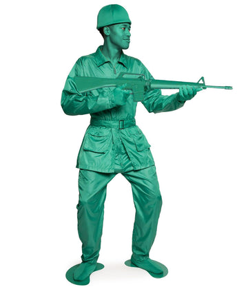 Tipsy Elves’ Men’S Toy Soldier Costume - Classic Kids Toy Green Halloween Jumpsuit Size Medium