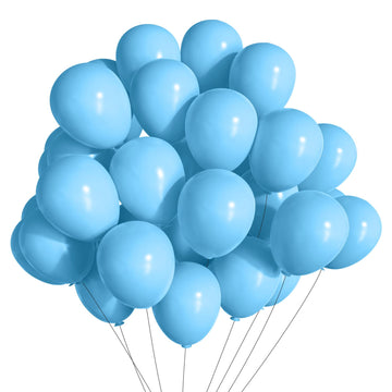 Kalor 5 Inch Light Blue Balloons,100 Pcs Matte Latex Balloons, Helium Balloons For Garland Arch,Happy Birthday Party, Baby Shower Decorations, Wedding Decorations