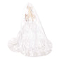 Barwa White Wedding Dress With Veil And Princess Evening Party Clothes Wears Gown Dress Outfit With Hat For 11.5 Inch Girl Doll
