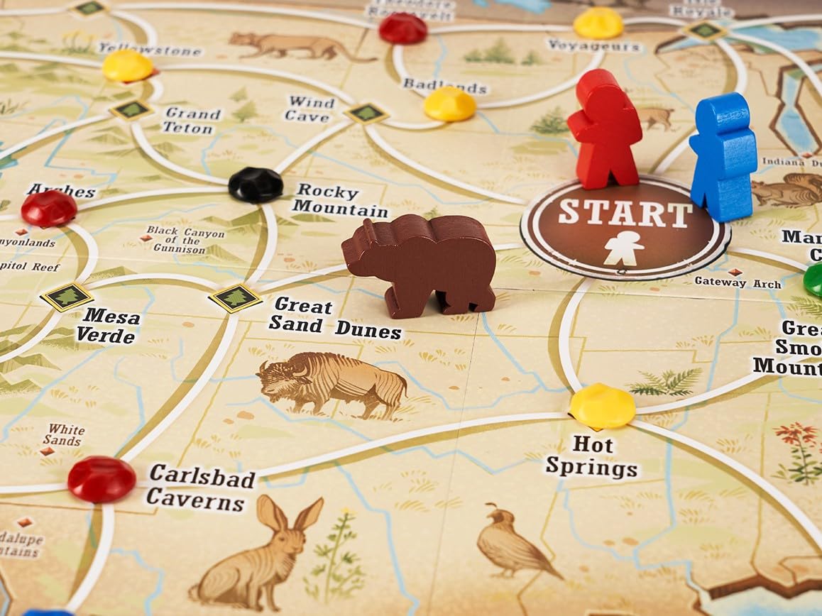 Underdog Games Trekking The National Parks Board Game - Family Fun for Ages 10+, Cardboard, 12x12x4, Multicolor, 3rd Edition