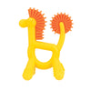 Nuby Silicone Teether - Giraffe Design for Babies 3+ Months - Soothes Sore Gums - Yellow/Orange