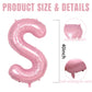 40 Inch Pink Letter Balloons, Large S Letter Balloons Foil Helium Balloons, Mylar Big Single Alphabet S Balloons, Pink Balloon L