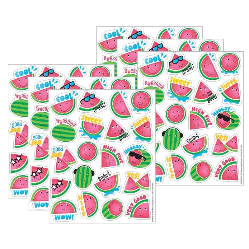 Eureka Watermelon Scented Stickers, 80 Per Pack, 6 Packs