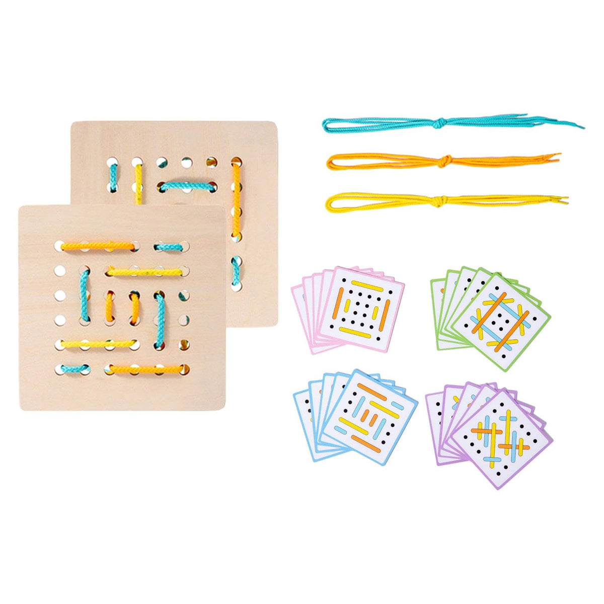 TRENDYNEST Lacing Shapes Pattern Threading Rope Game for Age 3~6 Children Birthday Gift | Toys & Hobbies | Preschool Toys & Pret