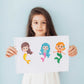 24 Sheets Mermaid Make A Face Sticker Sheets For Kids Todders Activities, Make Your Own Stickers For Kids Birthday Party Favor S