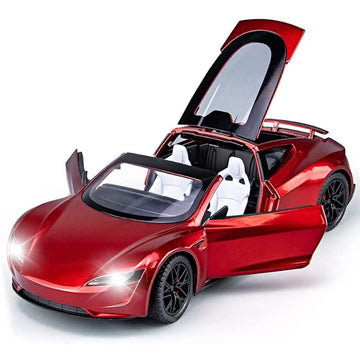 1:24 Scale Roadster Alloy Car Model Diecast Toy Vehicles for Kids, car Model,Pull Back Alloy Car with Lights and Music,Gifts for