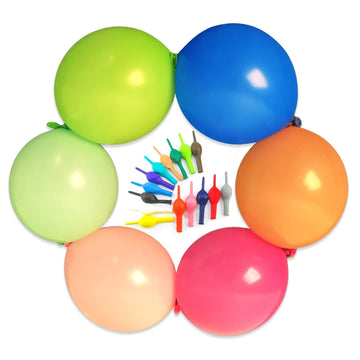 In-Jooyaa 12 Inch Macaron Assorted Colorlink Balloons 60 Pcs Quick Link Balloons Link Latex Balloon For Photo Shoot Baby Shower