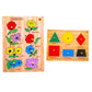 Asiya Enterprises Puzzle Combo of Wooden Flowers with Wild Geometrical Shape Puzzle Picture for Unisex Kids