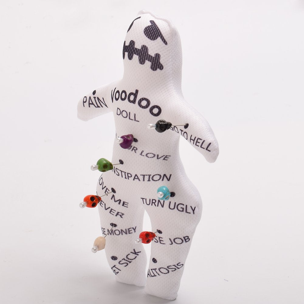 Graceart 9 Inch Voodoo Doll Revenge Spell With 7 Pcs Skull Pins (Style-A)