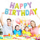 Toniful Happy Birthday Balloons Banner With Ribbon Straw,16 Inch Mylar Letters Birthday Sign Banner Balloon Bunting For Kids & A