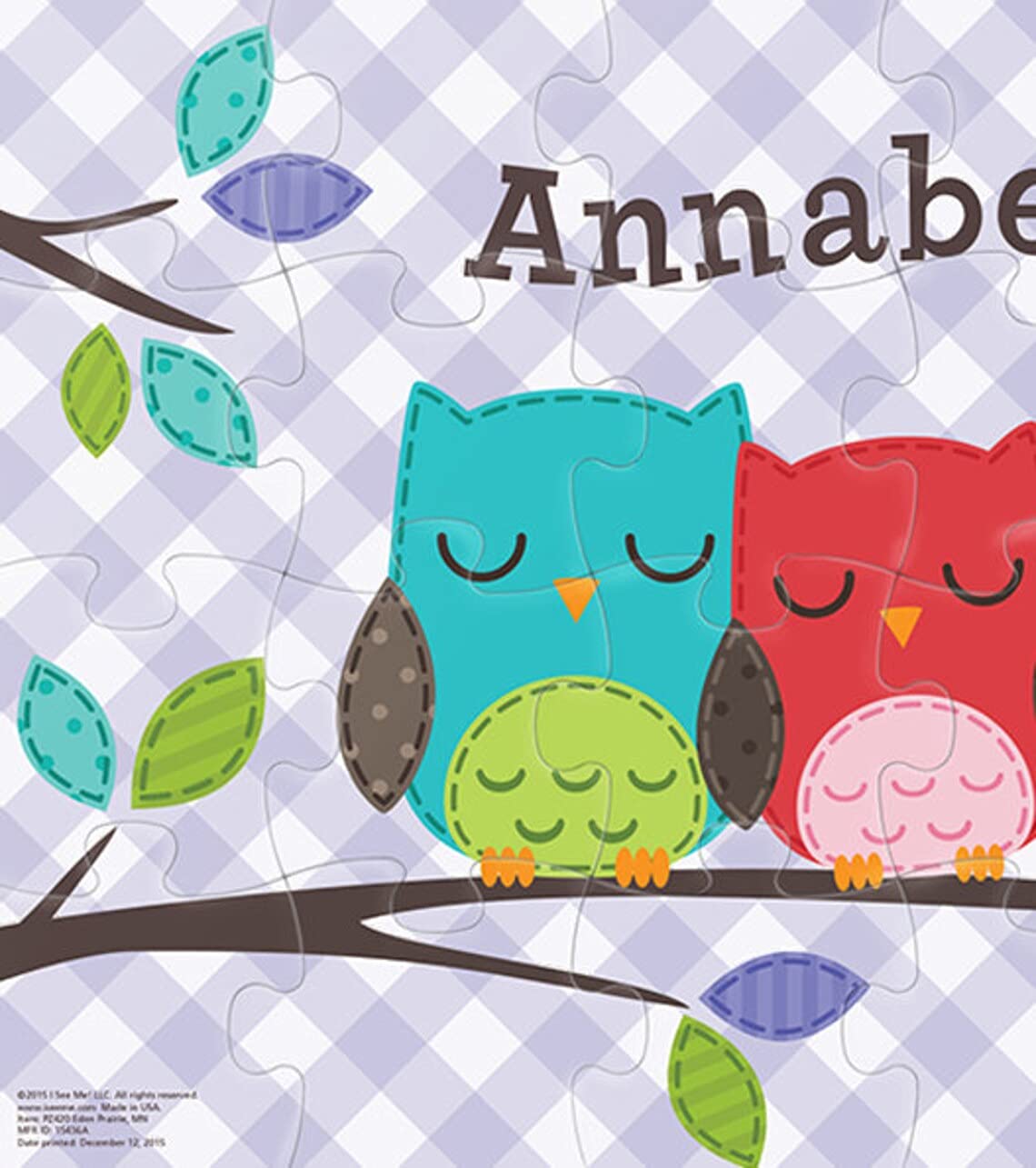 Personalized Jigsaw Puzzle For Kids, 24-Piece - I See Me! (Owl)
