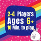Rainbow Bunny Bop Card Game | Quick & Colorful Travel And Family Games For Kids And Adults | 2-4 Players