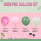 Pink and Green Balloon Arch Garland Kit 154pcs Sage Green and Pastel Pink Balloons for Girls baby in bloom Baby Shower Woodland
