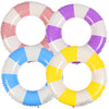 Wettarn 4 Pcs Pool Tubes with Fun Prints Inflatable Floats Swimming Toys Classic Striped Inner Tubes for Pool Bachelorette Floaties for Summer Beach Party Decor Supplies(Stylish Style Age 16)