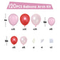 Red And Pink Balloon Arch Kit, 120Pcs Pastel Pink And Red Balloon Garland Kit Pearl Red Pink Party Balloons Pink And Red Latex B